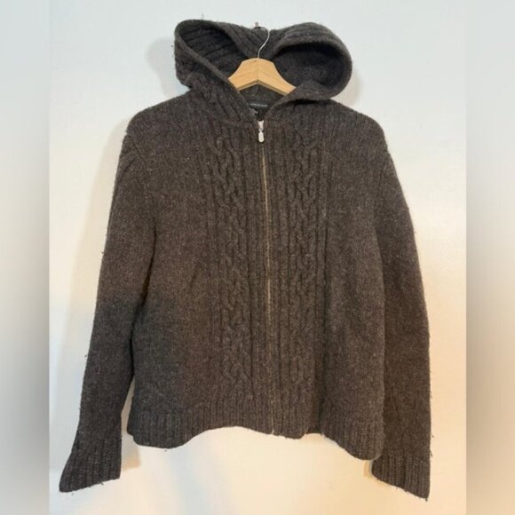 Sarah Spencer 100% Wool Zip Hoodie Sweater - Size M - Made in Australia - Picture 2 of 10